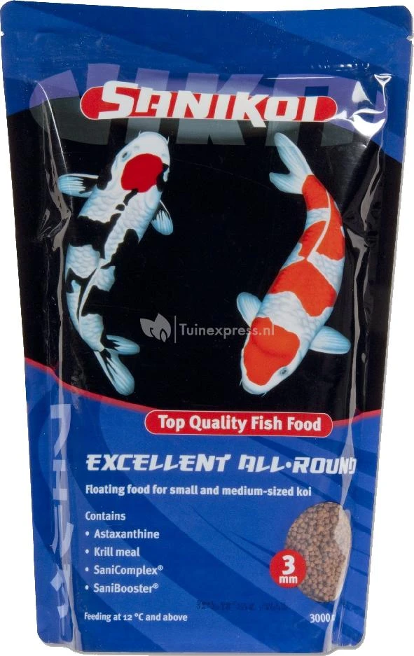 SaniKoi Excellent All-round Visvoer 3mm - 3 Liter 3 SaniKoi Excellent All-round Visvoer 3mm - 3 Liter